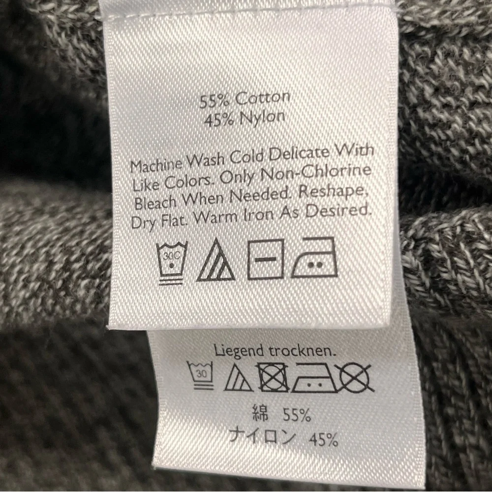 Eddie Bauer Men’s Size Medium 6 Button Pullover Sweater In Gray/White